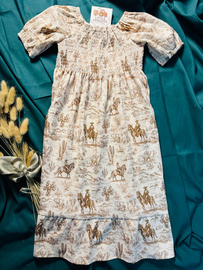 Cowboy Country Smocked Dress | Girls
