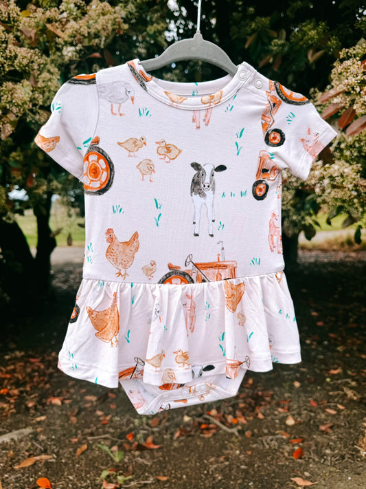 Pasture Pals Bamboo Tutu Bodysuit Dress