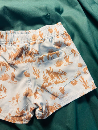 Blue Western Trail Performance Shorts | Boys