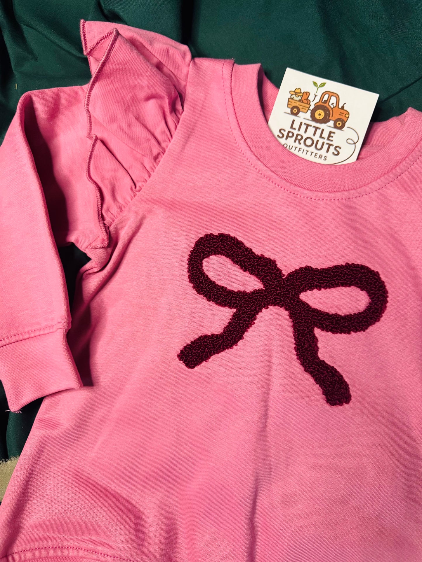 Ruffle Bow Long Sleeve