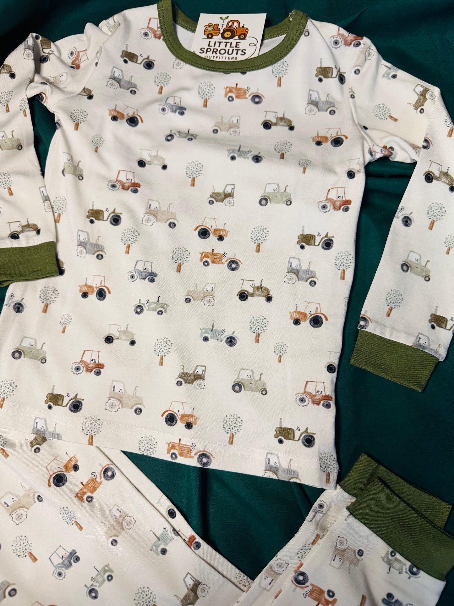 Sage Tractor 2pc Pajama