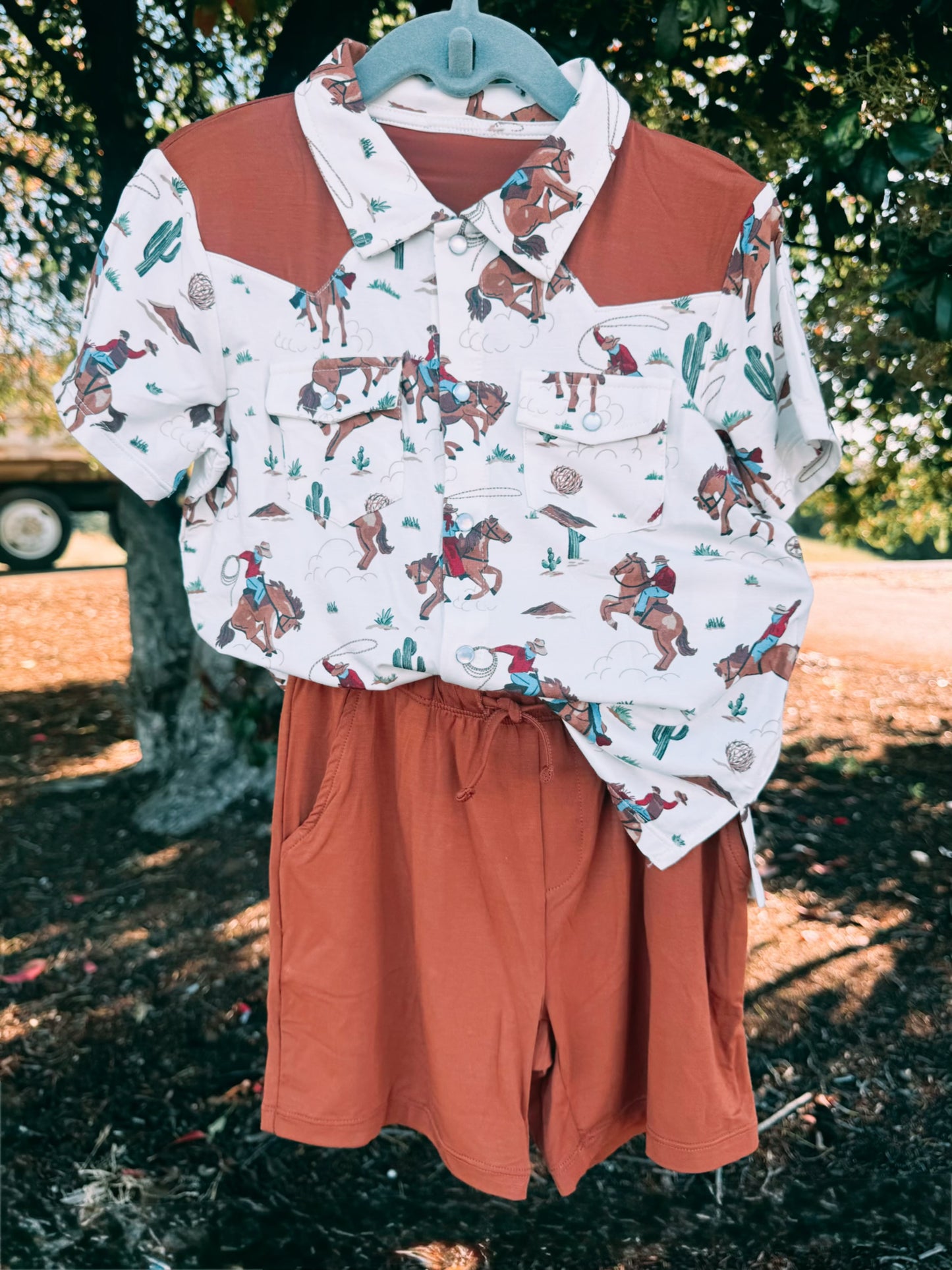 Buckaroo Western Shirt & Shorts Outfit | Boys