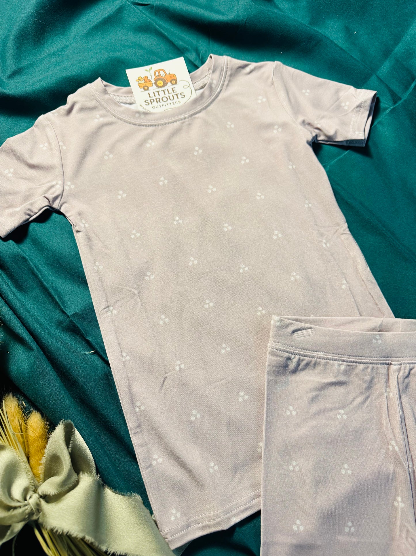 Petal Dot Bamboo 2pc Shortie Pajama