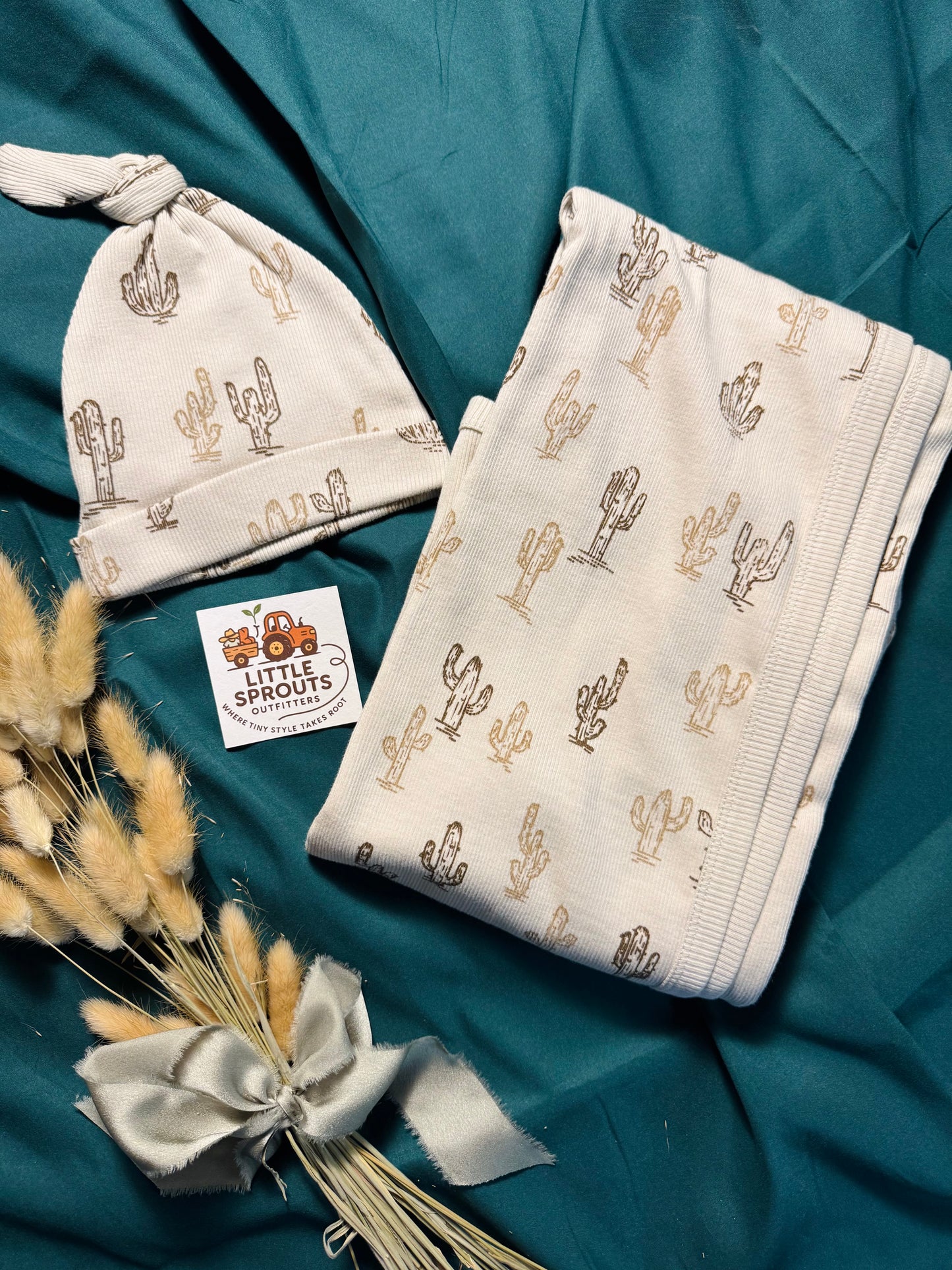 Cactus Swaddle & Hat Set