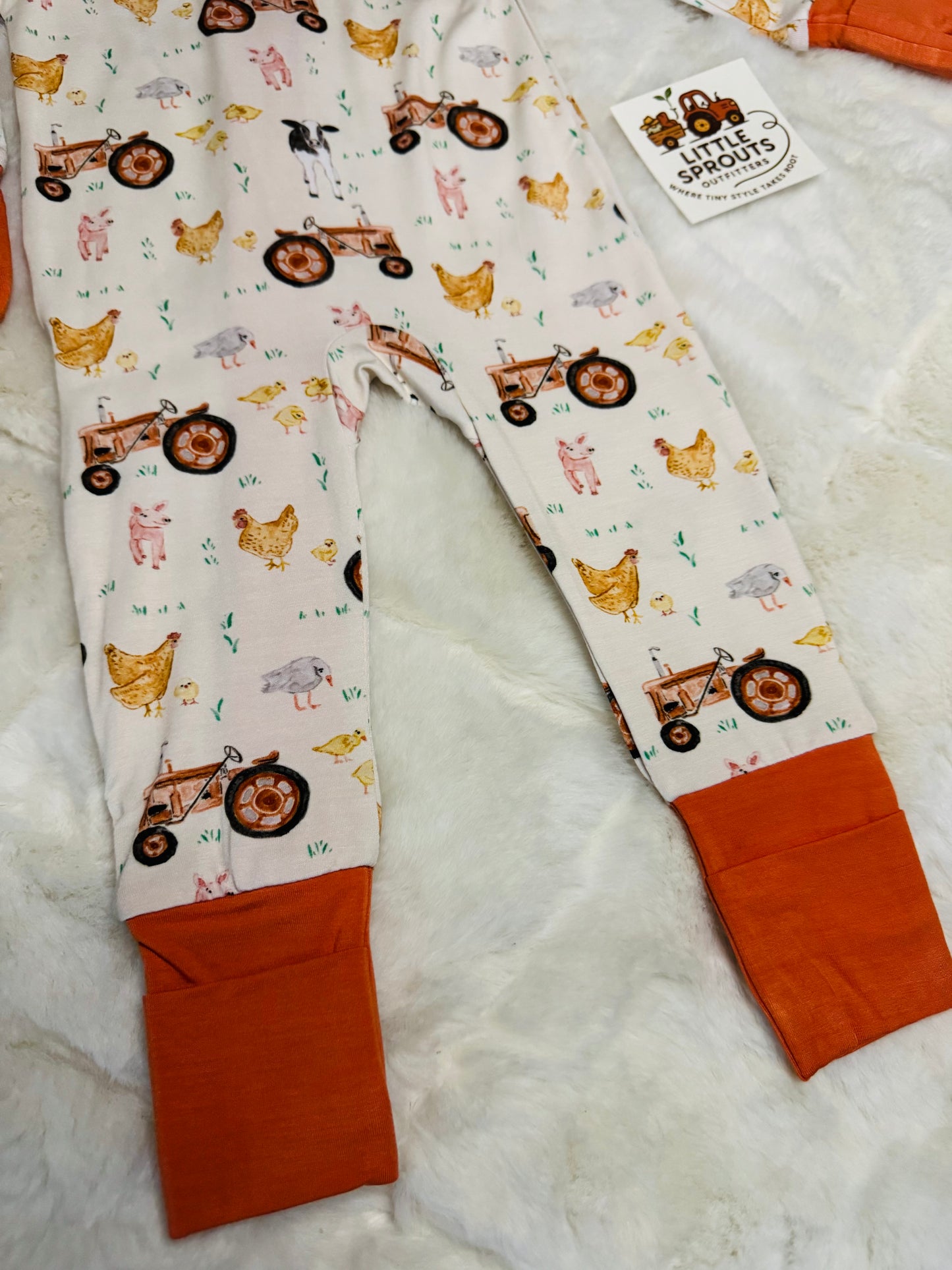 Farm Friends Zip Pajama