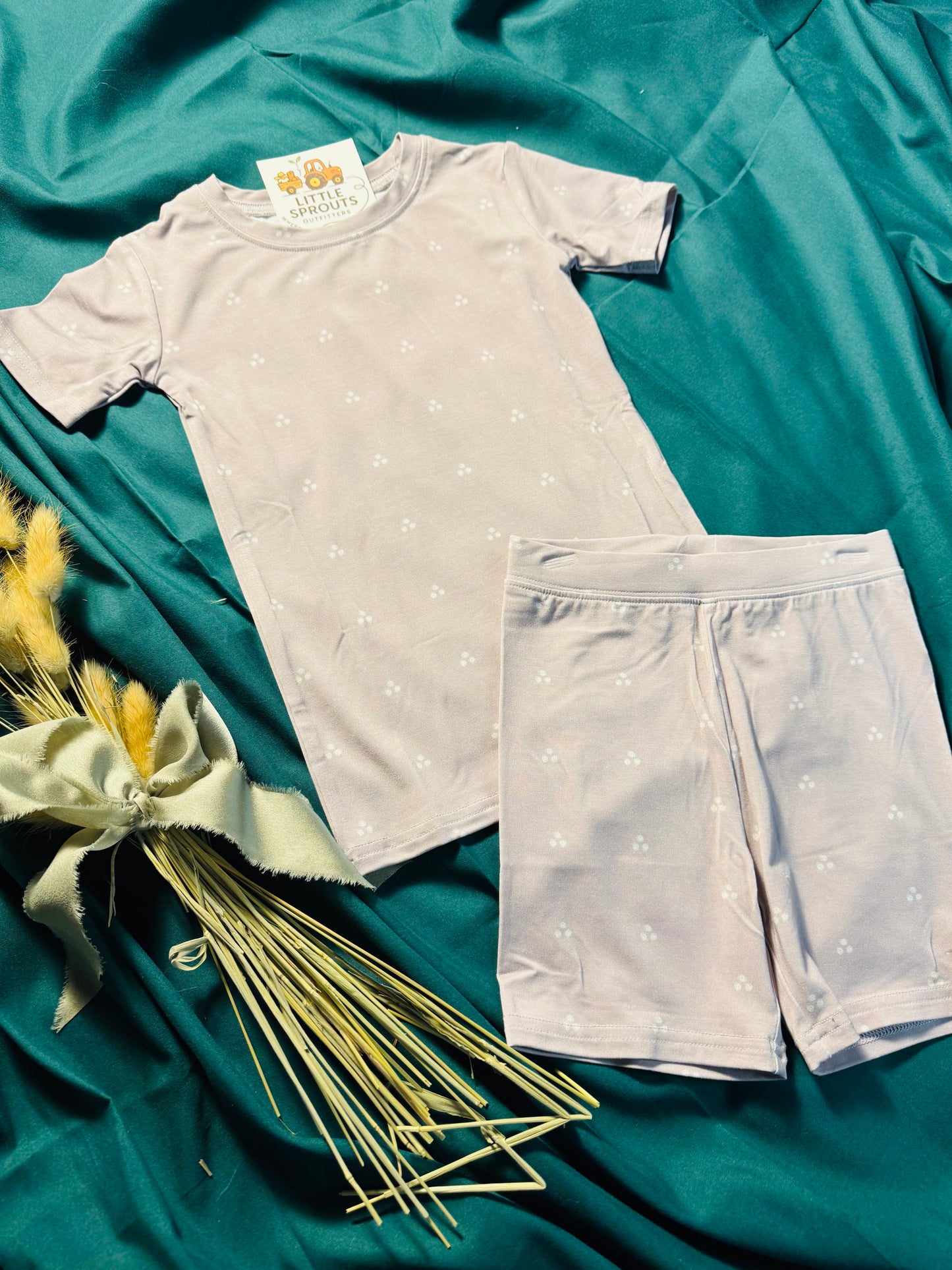 Petal Dot Bamboo 2pc Shortie Pajama