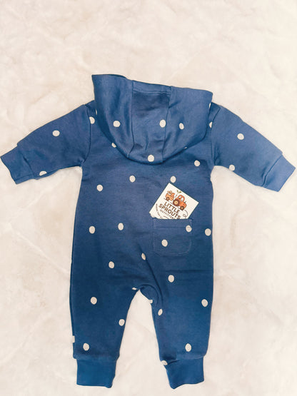 Polka Fleece Romper