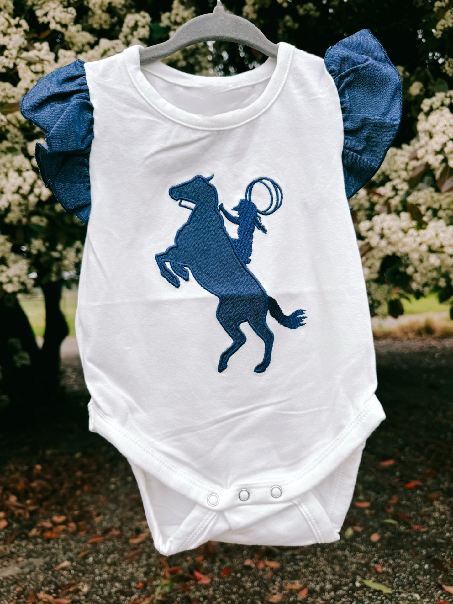 Wild Filly Ruffle Onesie