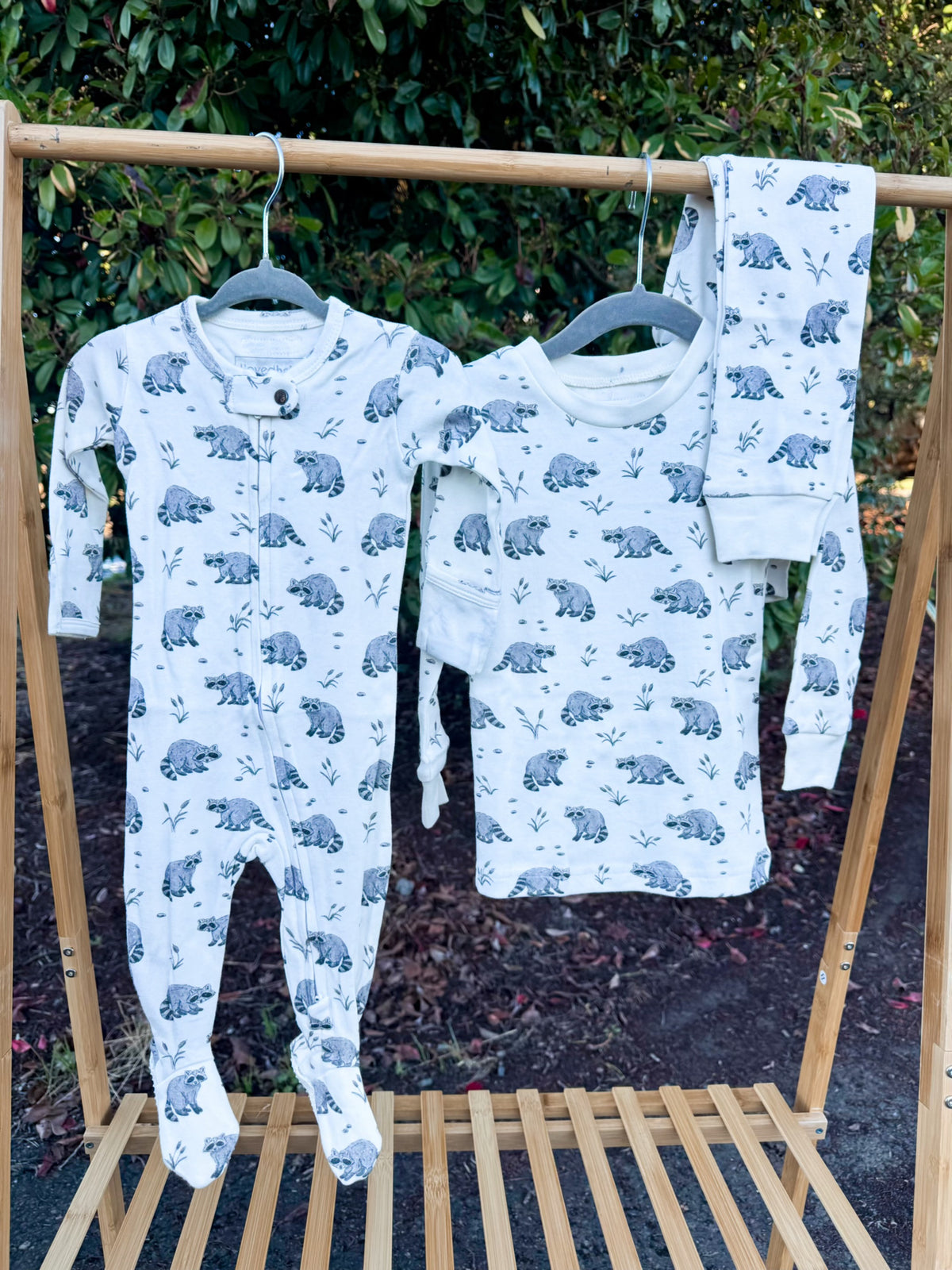 Raccoon Organic Cotton Pajama Set