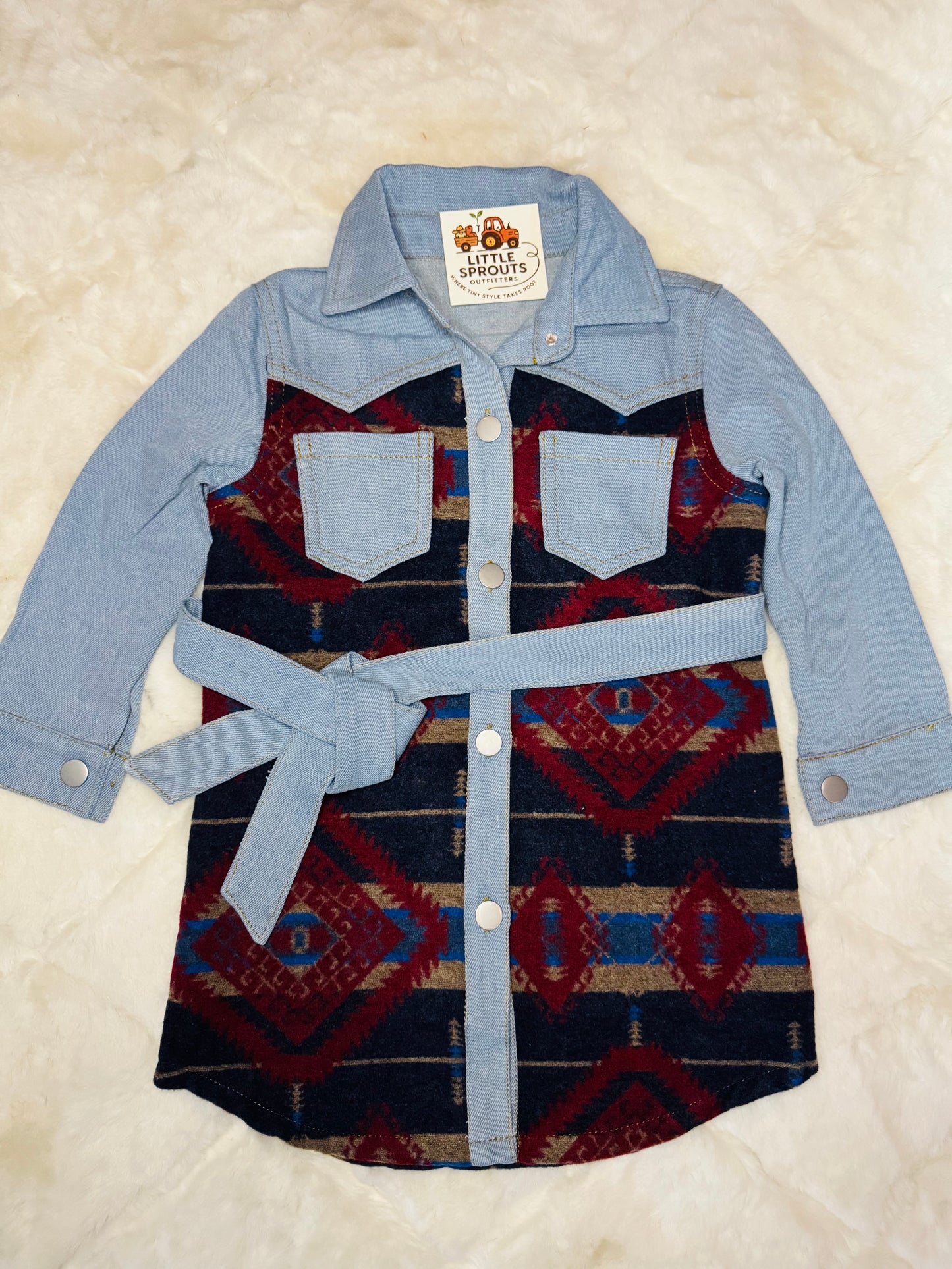 Southwestern Denim Dress
