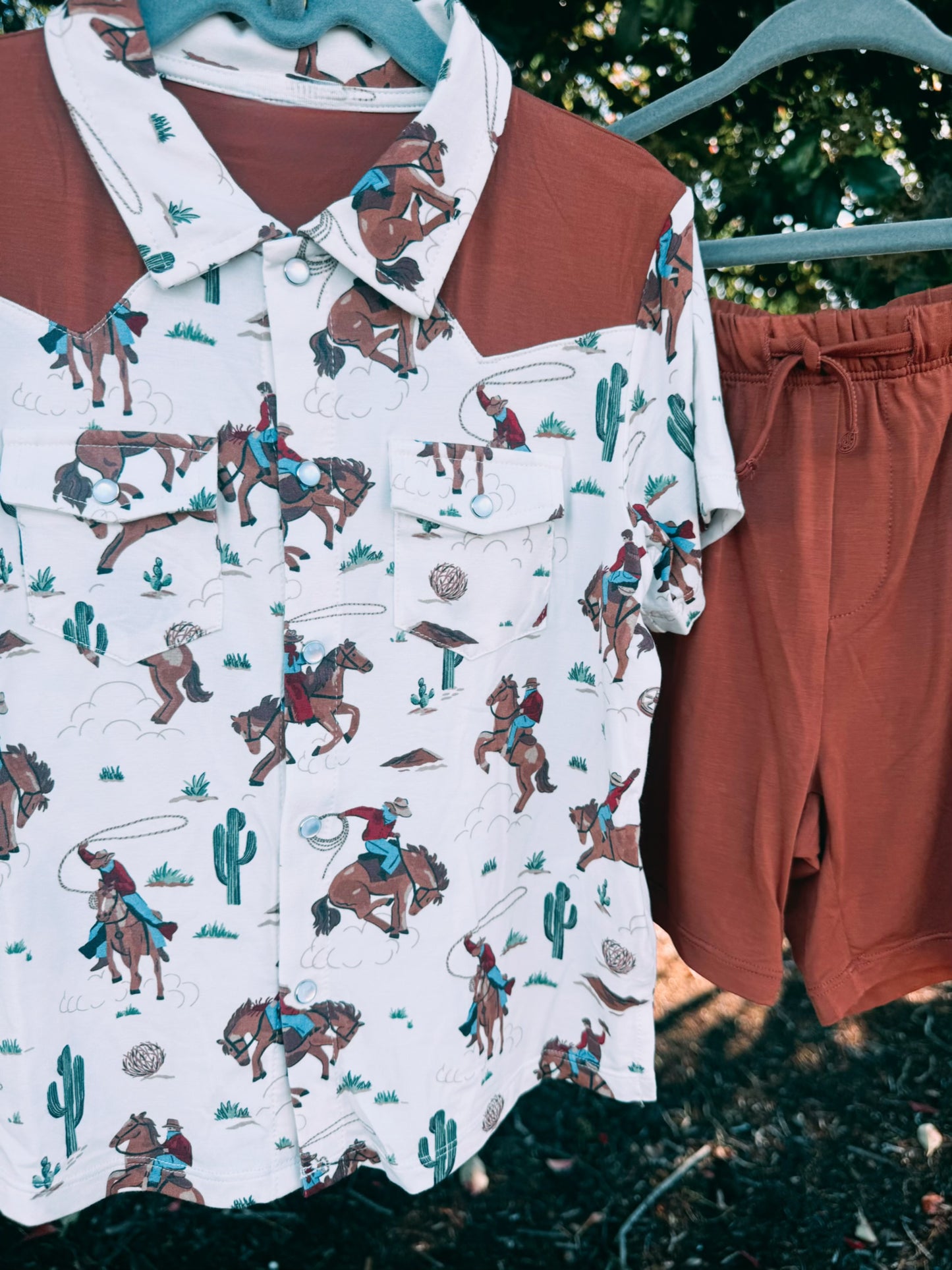 Buckaroo Western Shirt & Shorts Outfit | Boys