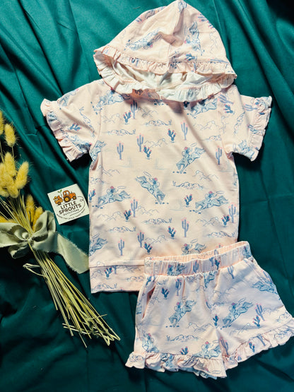 Rodeo Rose Ruffle Shorts | Girls