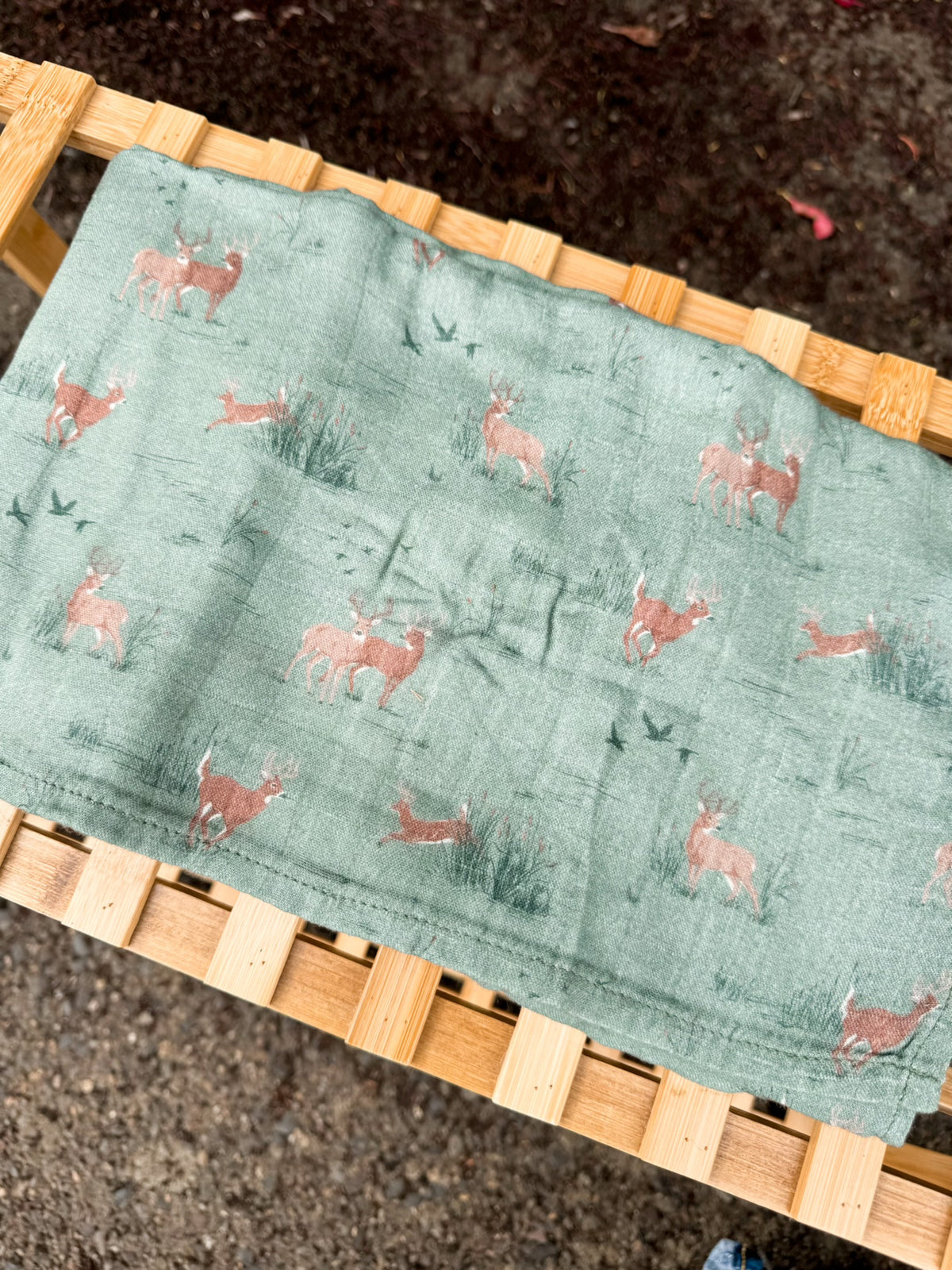 Woodland Buck Muslin Swaddle | 47x47