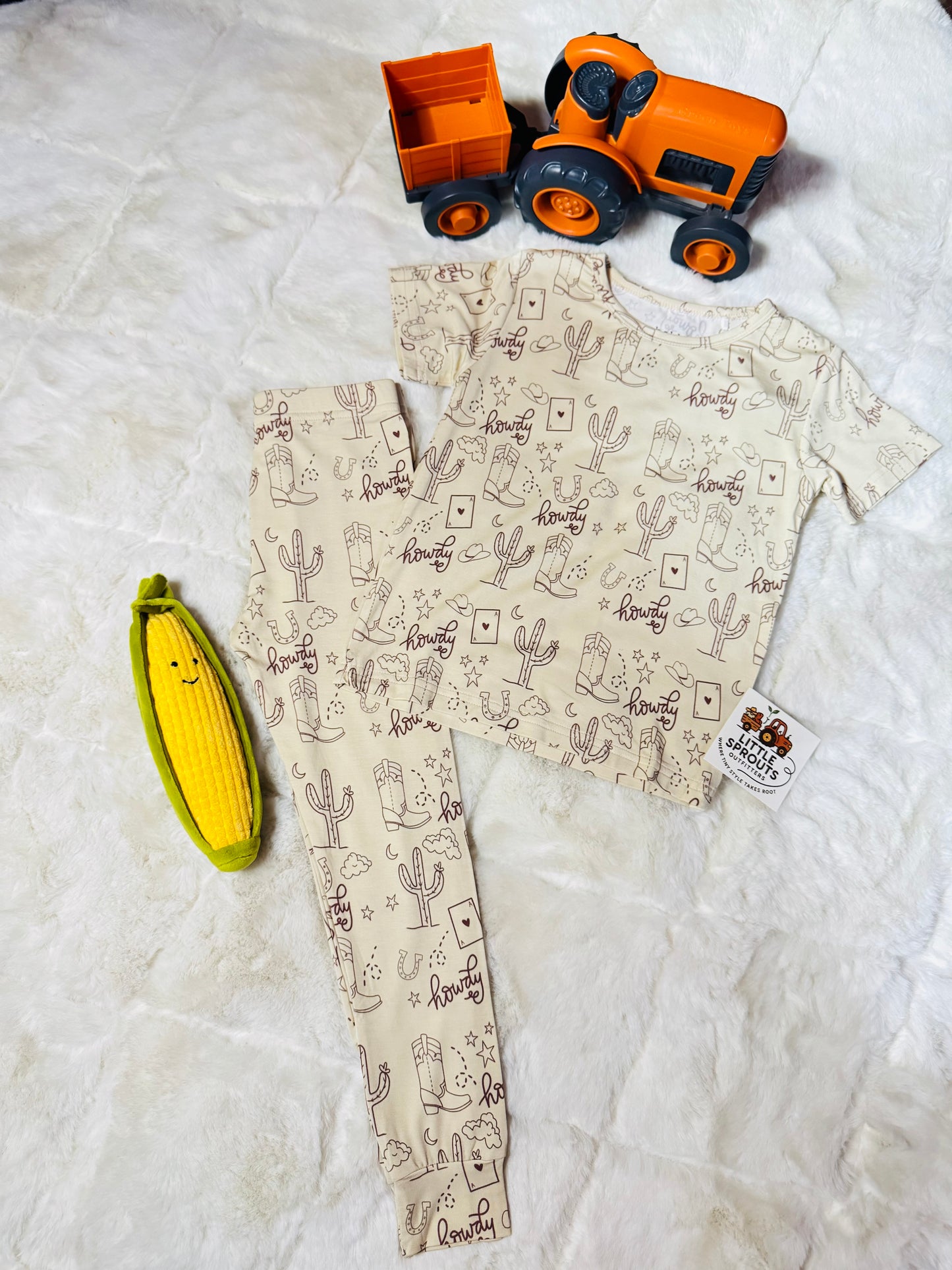 Howdy Oatmeal Pajama Set