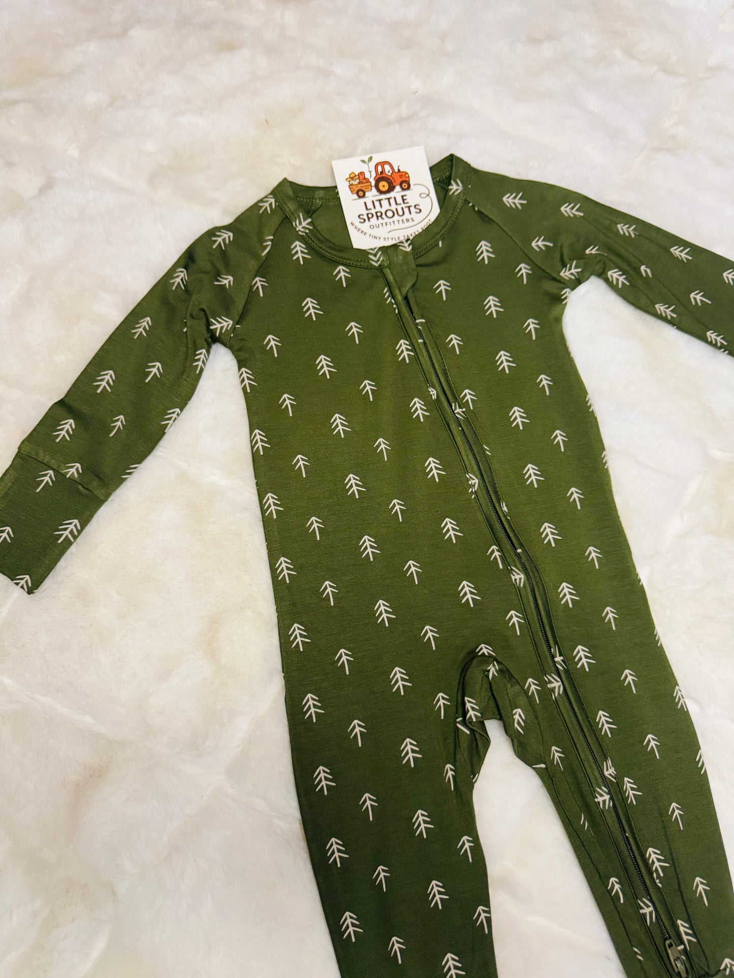 PNW Tree Zip Pajamas