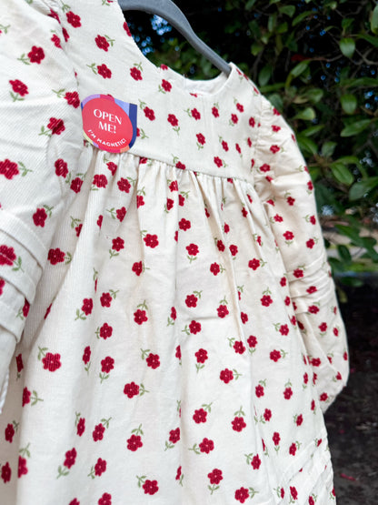 Magnetic Me Floral Corduroy Magnetic Dress | Girls