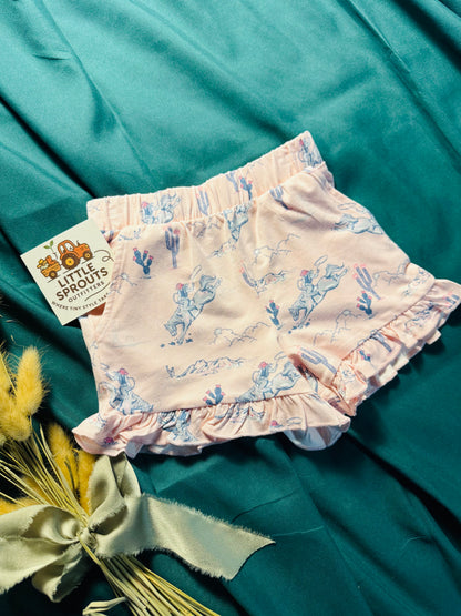 Rodeo Rose Ruffle Shorts | Girls