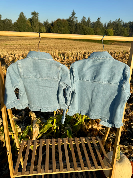 Ruffle Denim Jacket