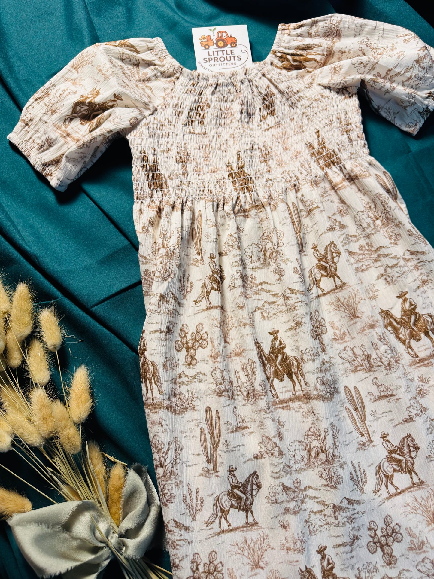 Cowboy Country Smocked Dress | Girls