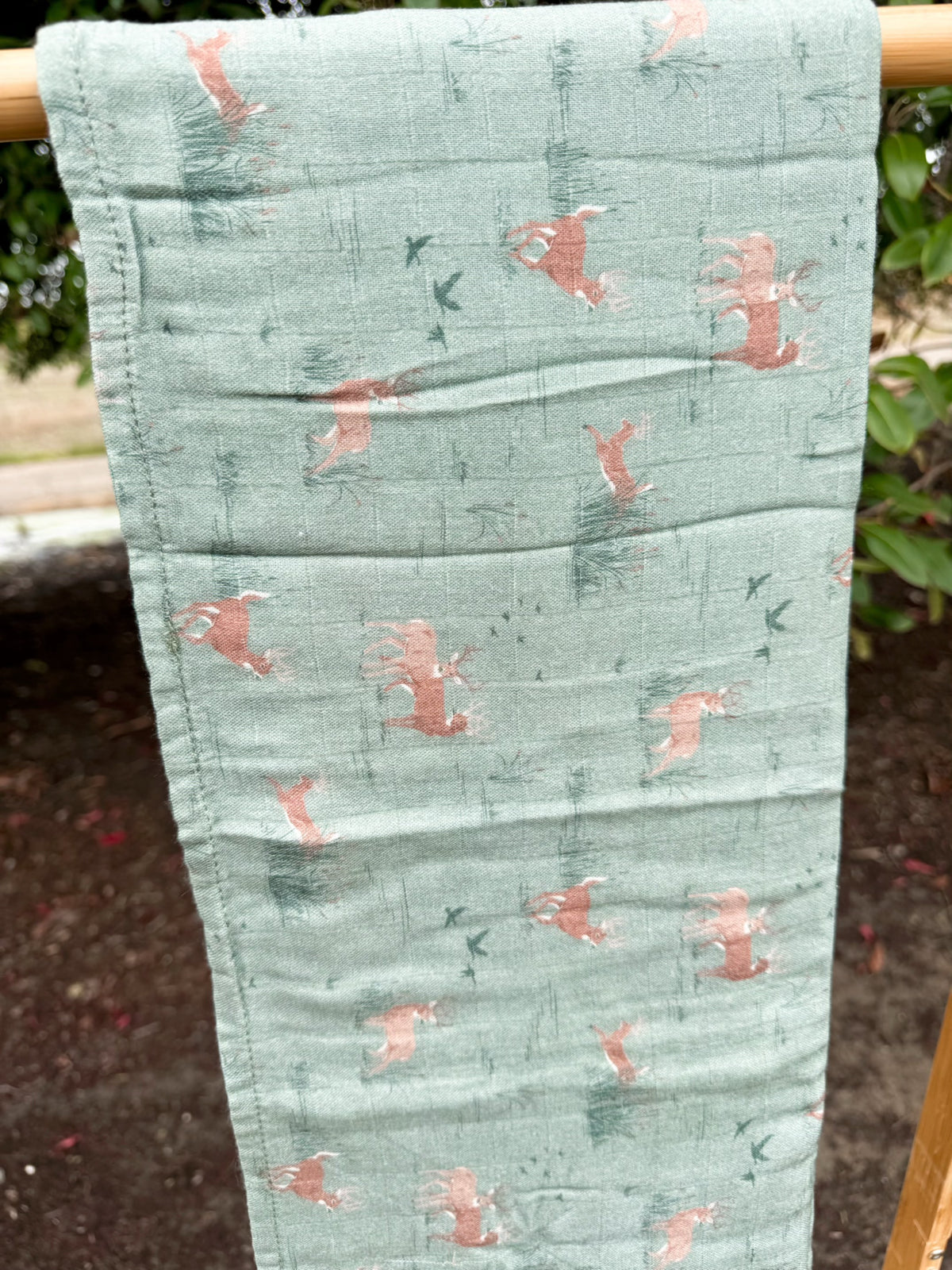 Woodland Buck Muslin Swaddle | 47x47