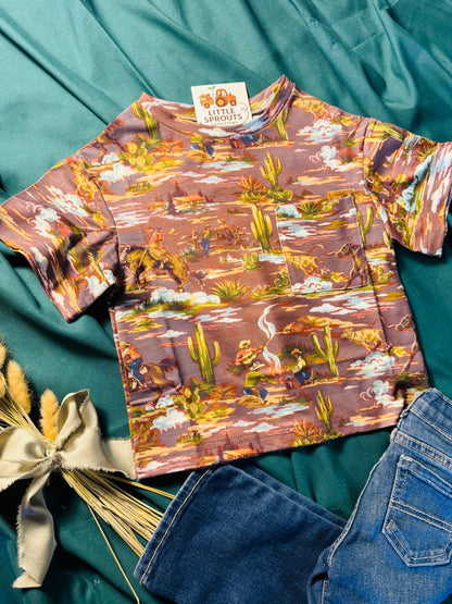 Wild West Cowboy Pocket Tee | Boys