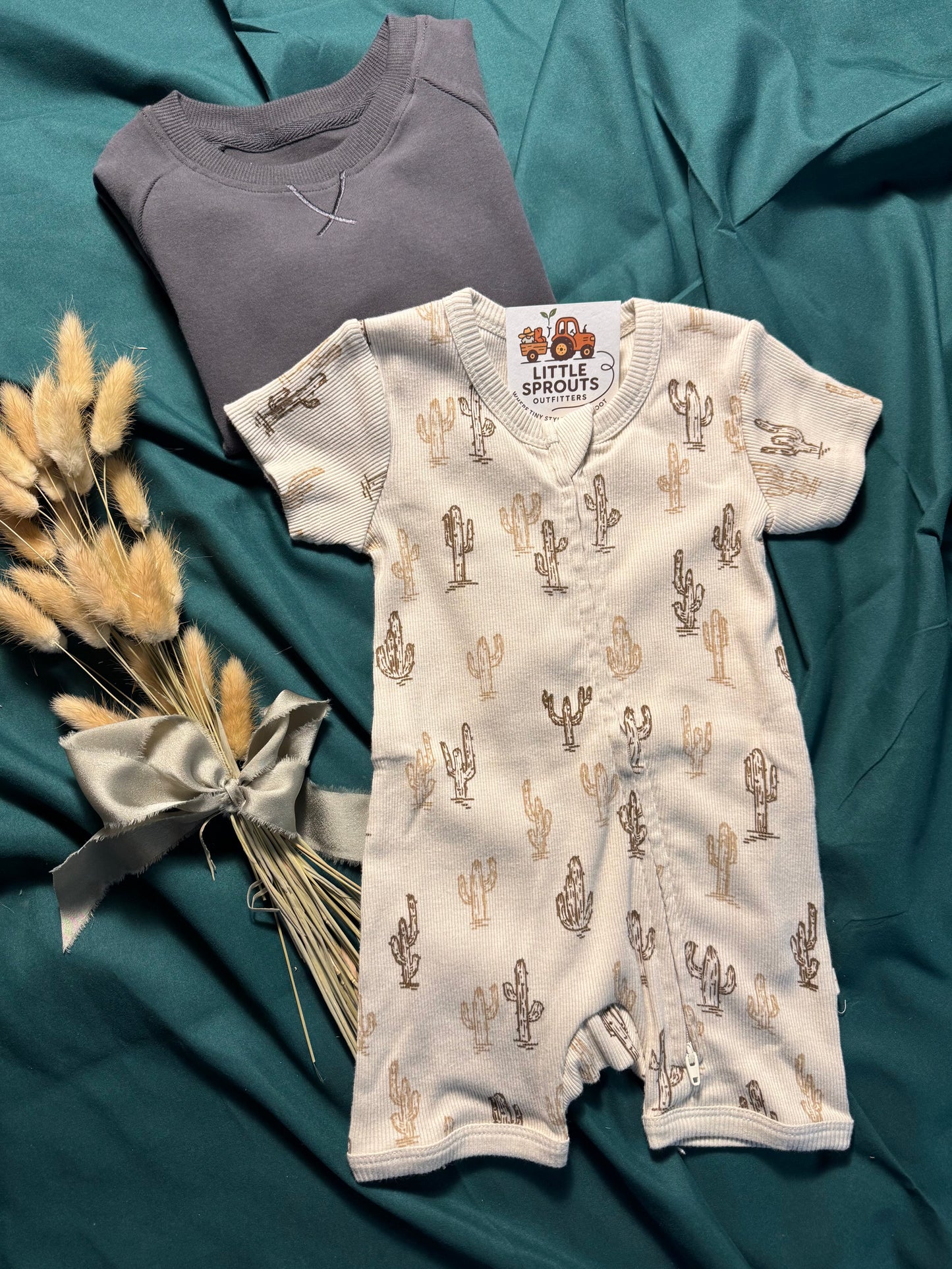Cactus Short Zip Romper