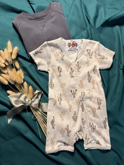 Cactus Short Zip Romper