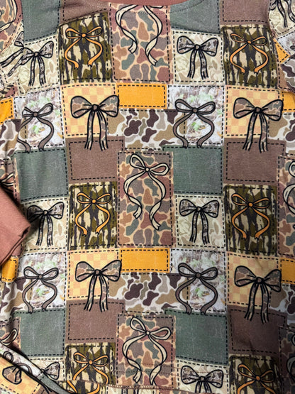 Camo Bows 2pc Pajama Set