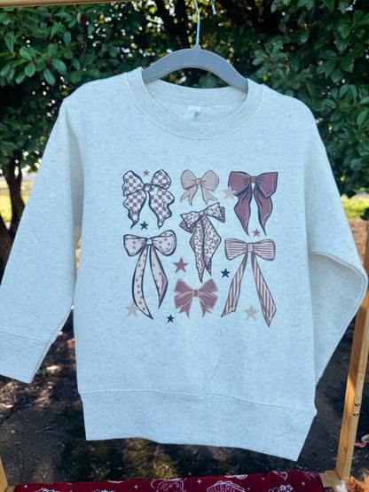 Brown Bow Crewneck