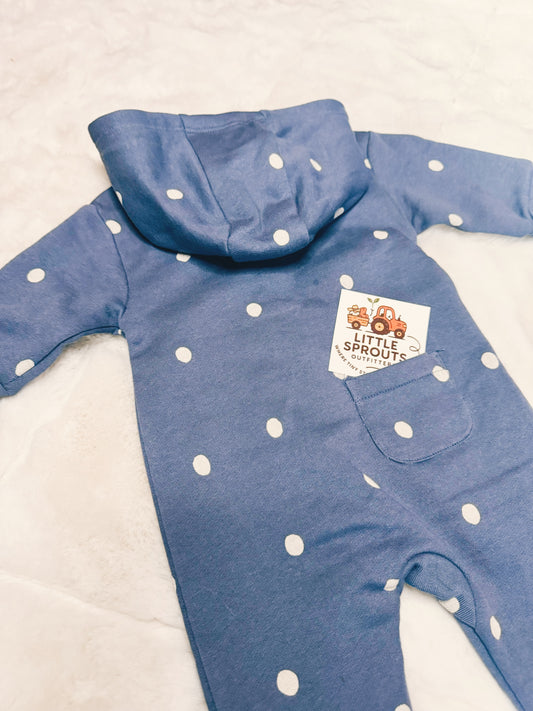 Polka Fleece Romper