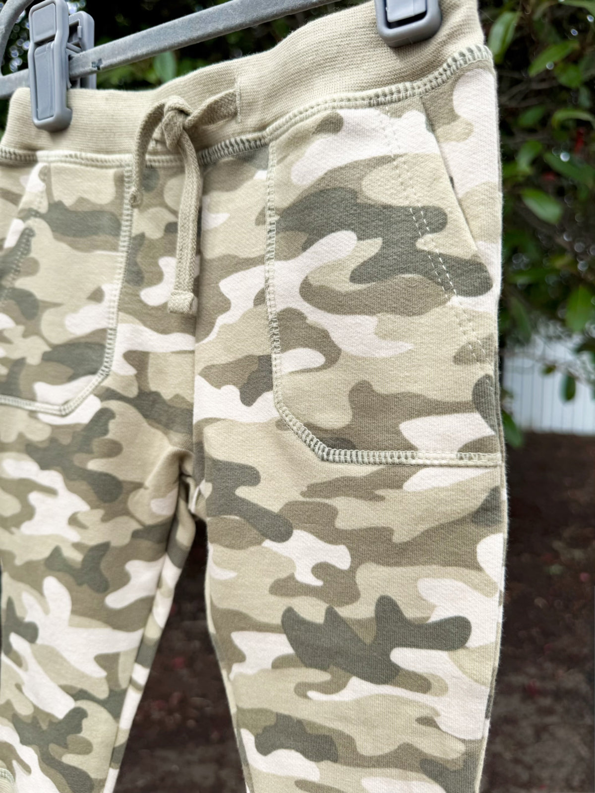 Organic French Terry Camo Jogger Pants | Boys