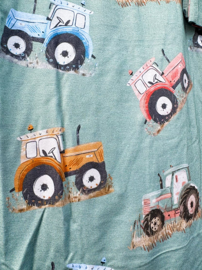 Harvest Tractor Bamboo Gown | Newborn