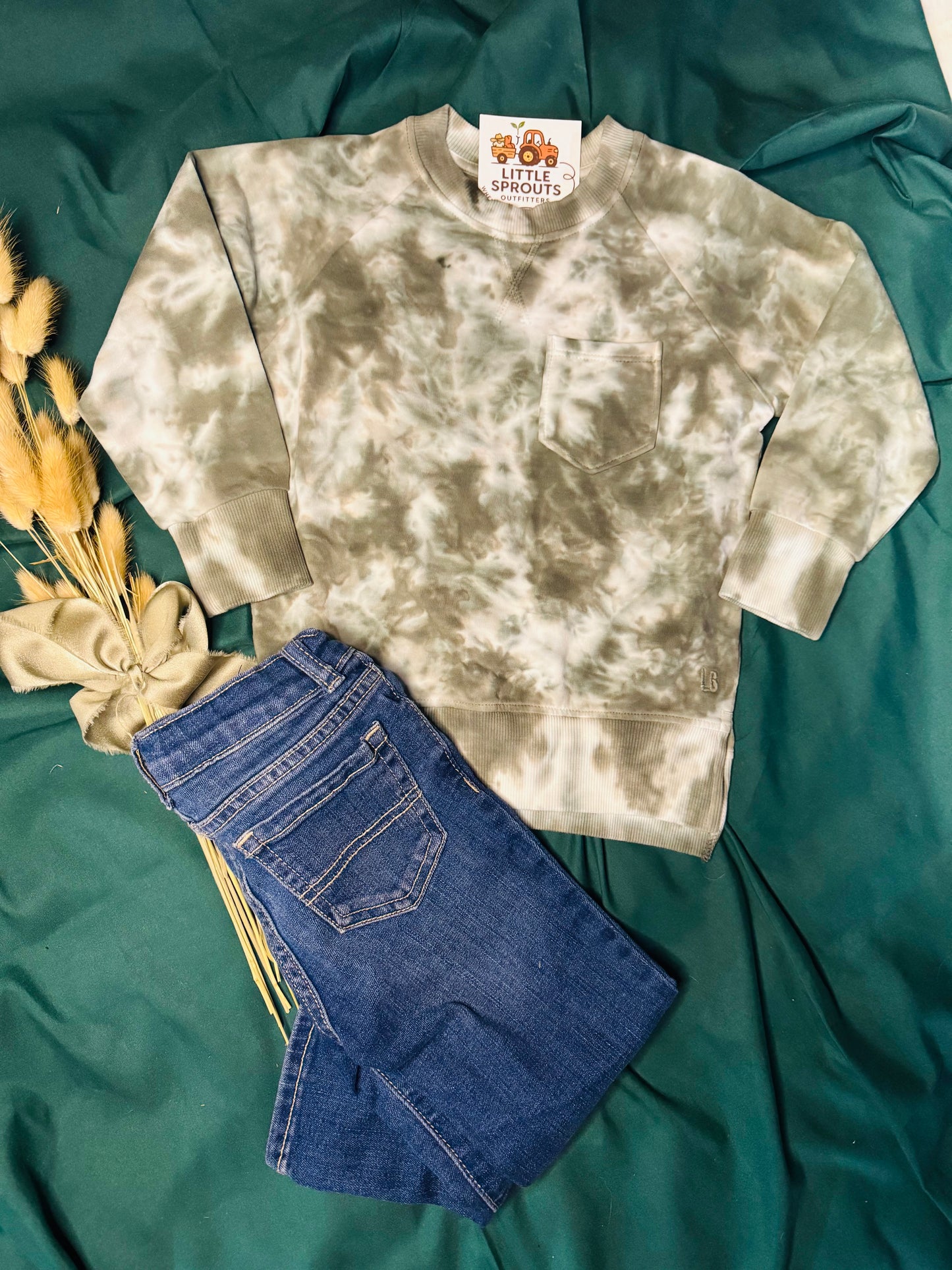 Sage Marble Crewneck