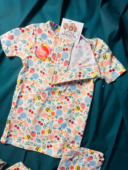 Honey Bee Blossom Magnetic 2pc Pajama Set | Girls