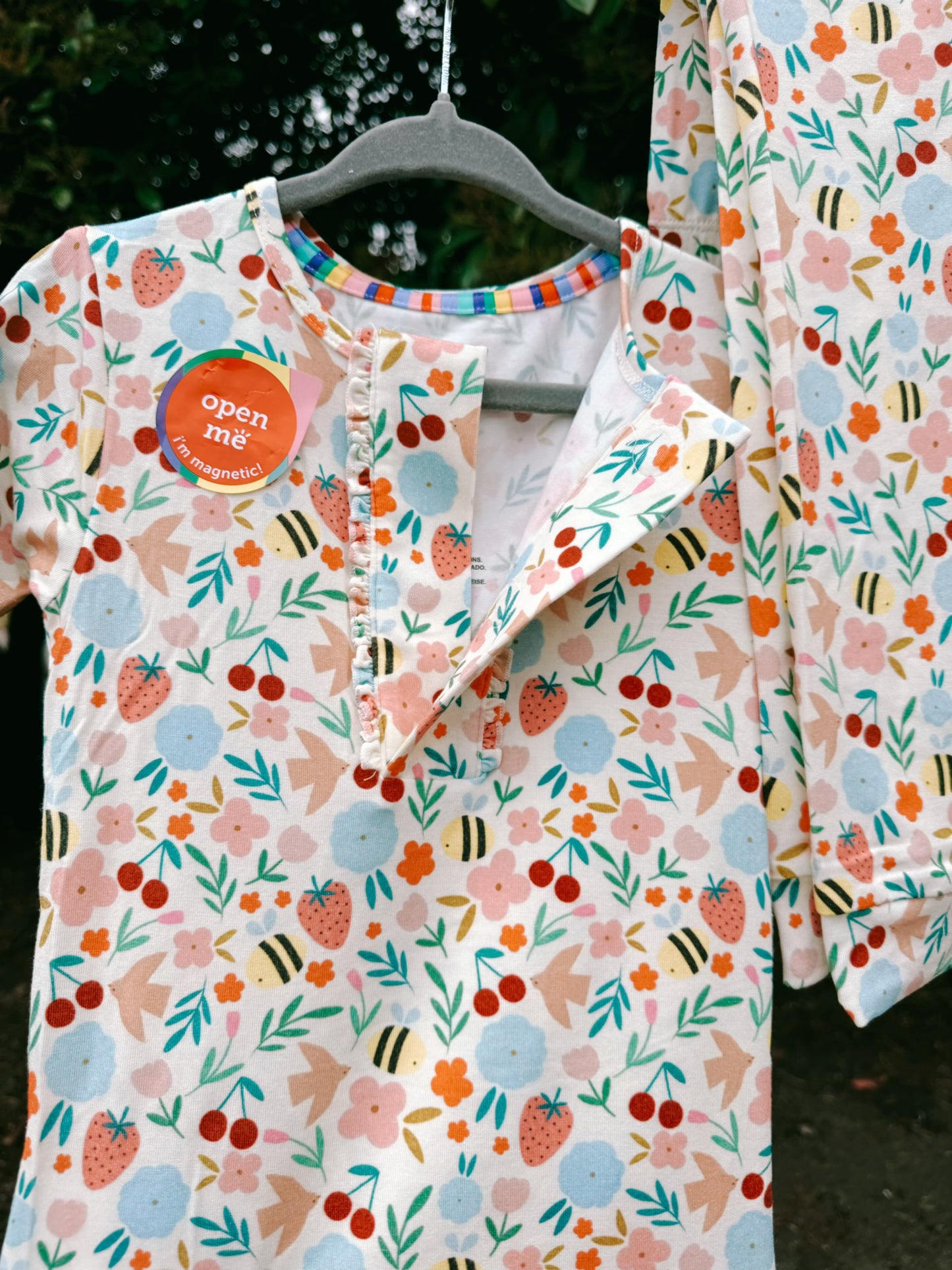 Honey Bee Blossom Magnetic 2pc Pajama Set | Girls