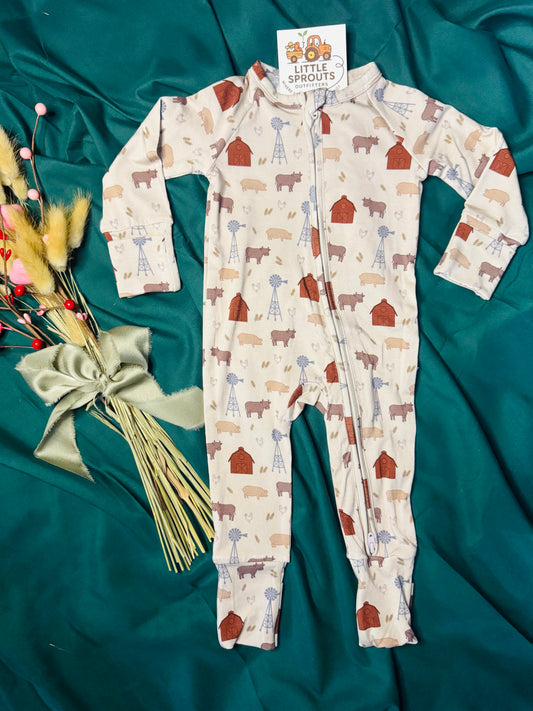 Homegrown Farm Zip Pajama