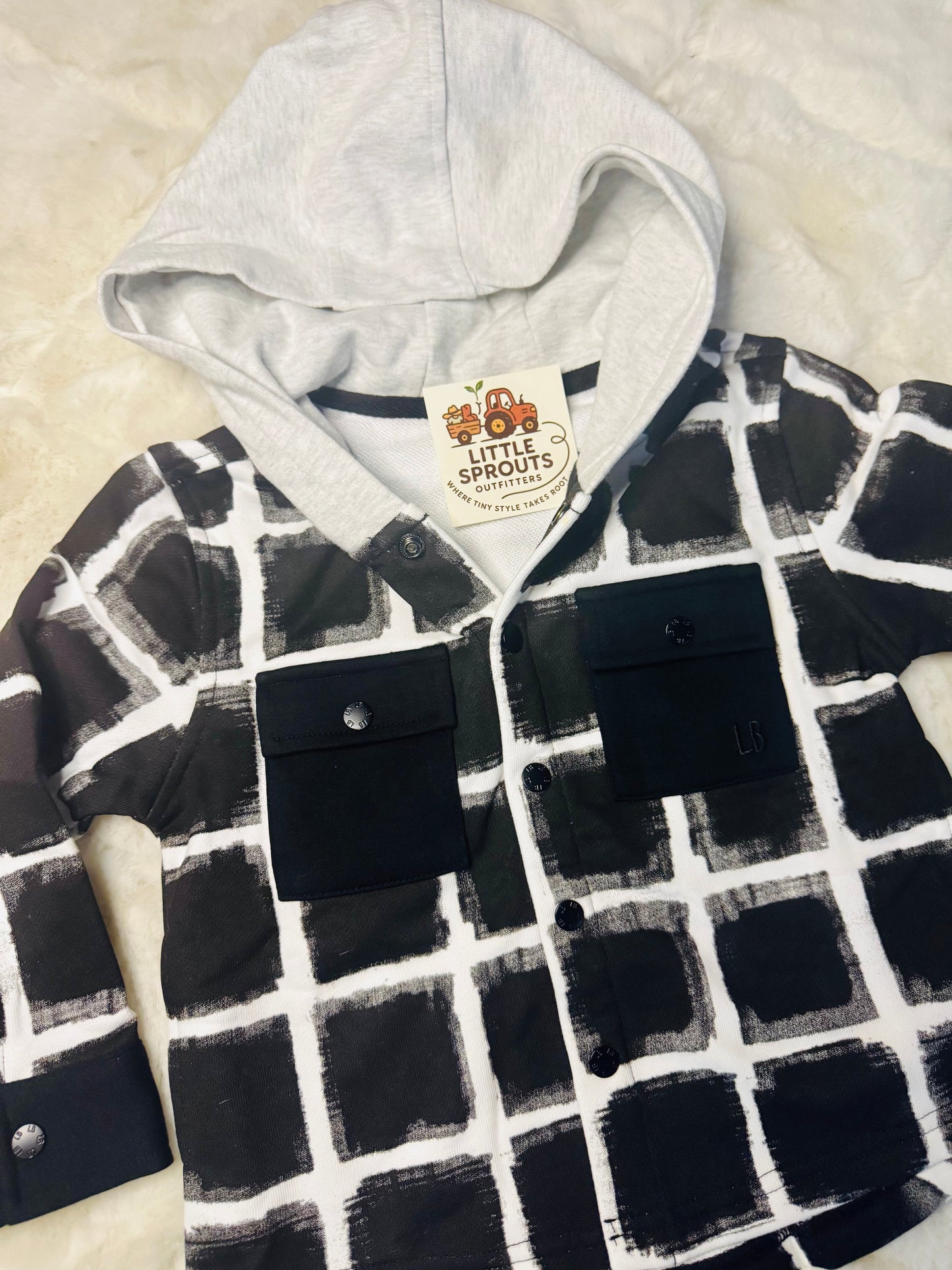 Checkered Snap Jacket