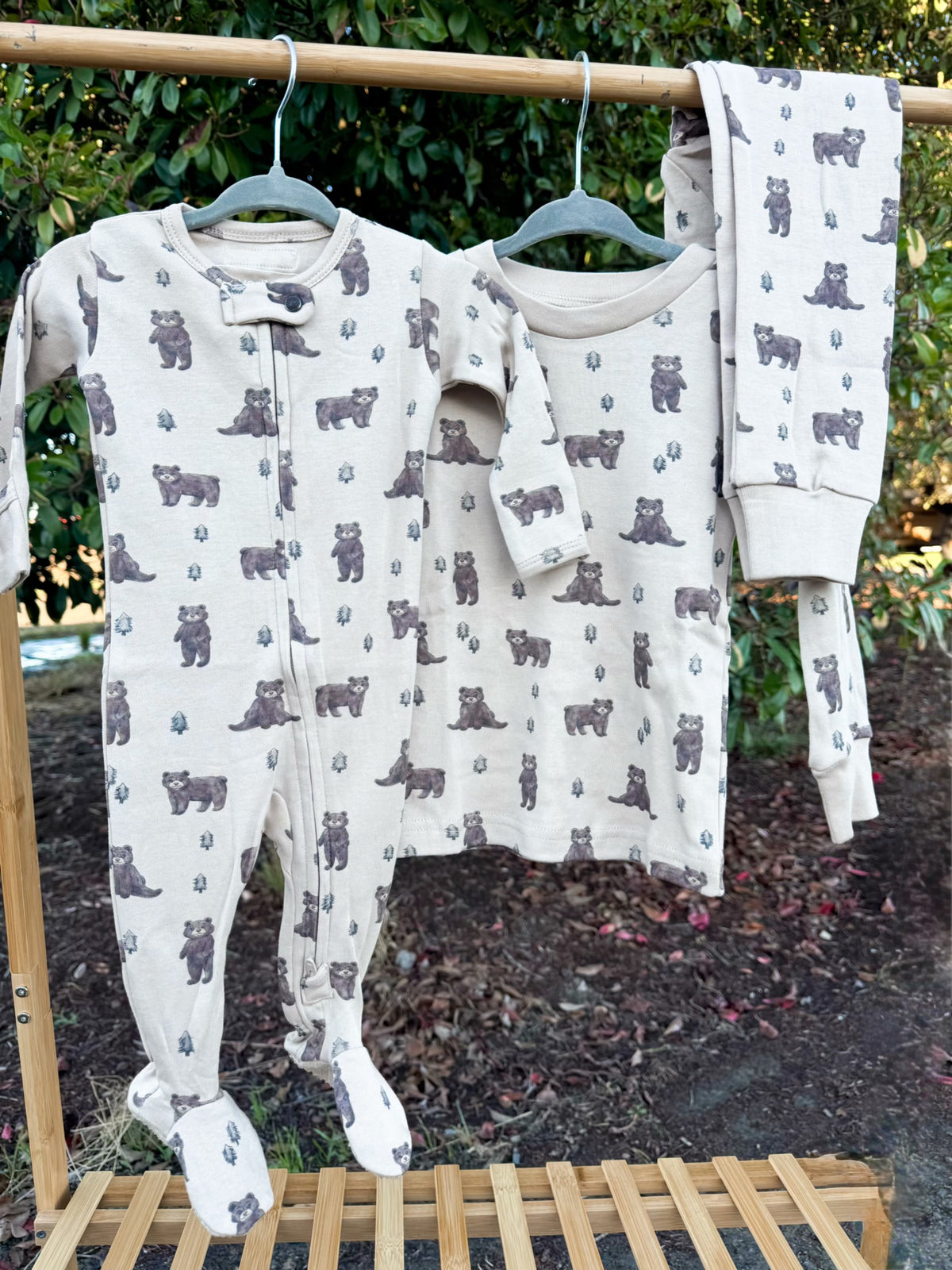 Black Bear Organic Cotton Pajama Set
