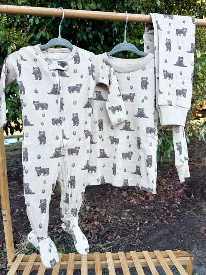 Black Bear Organic Cotton Pajama Set