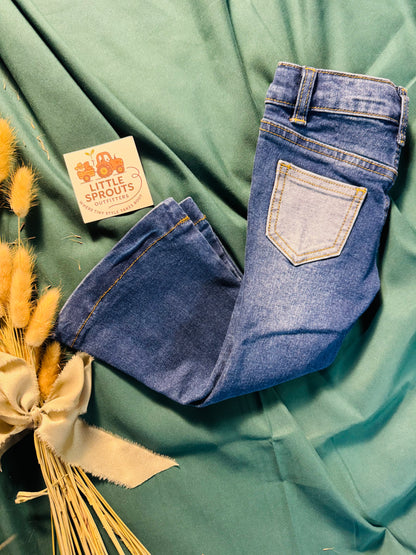 Outlaw Two-Tone Denim Jeans