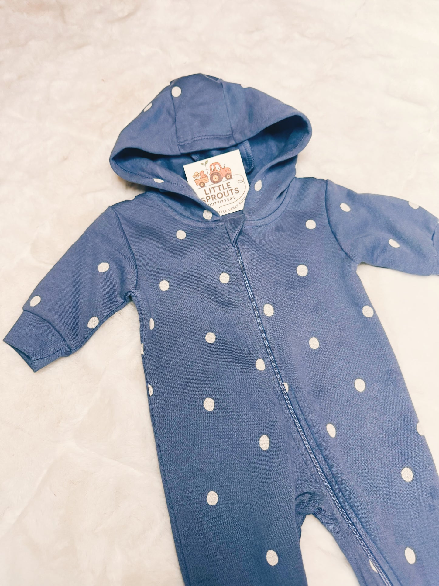 Greer Fleece Hooded Zipper Romper