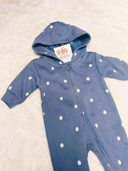 Polka Fleece Romper