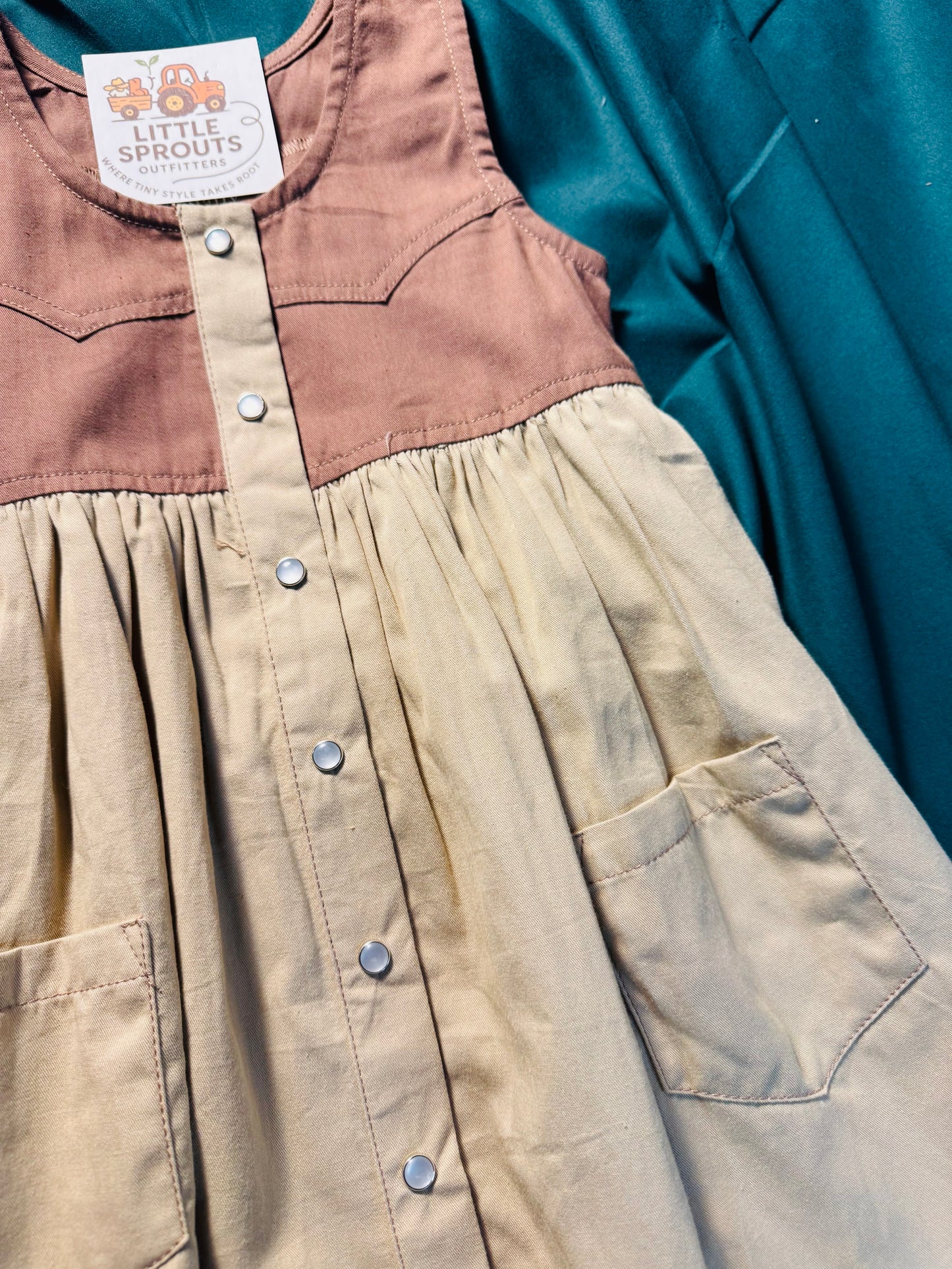 Ranchy Pearl Snap Dress