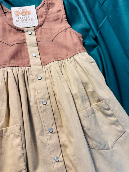 Ranchy Pearl Snap Dress