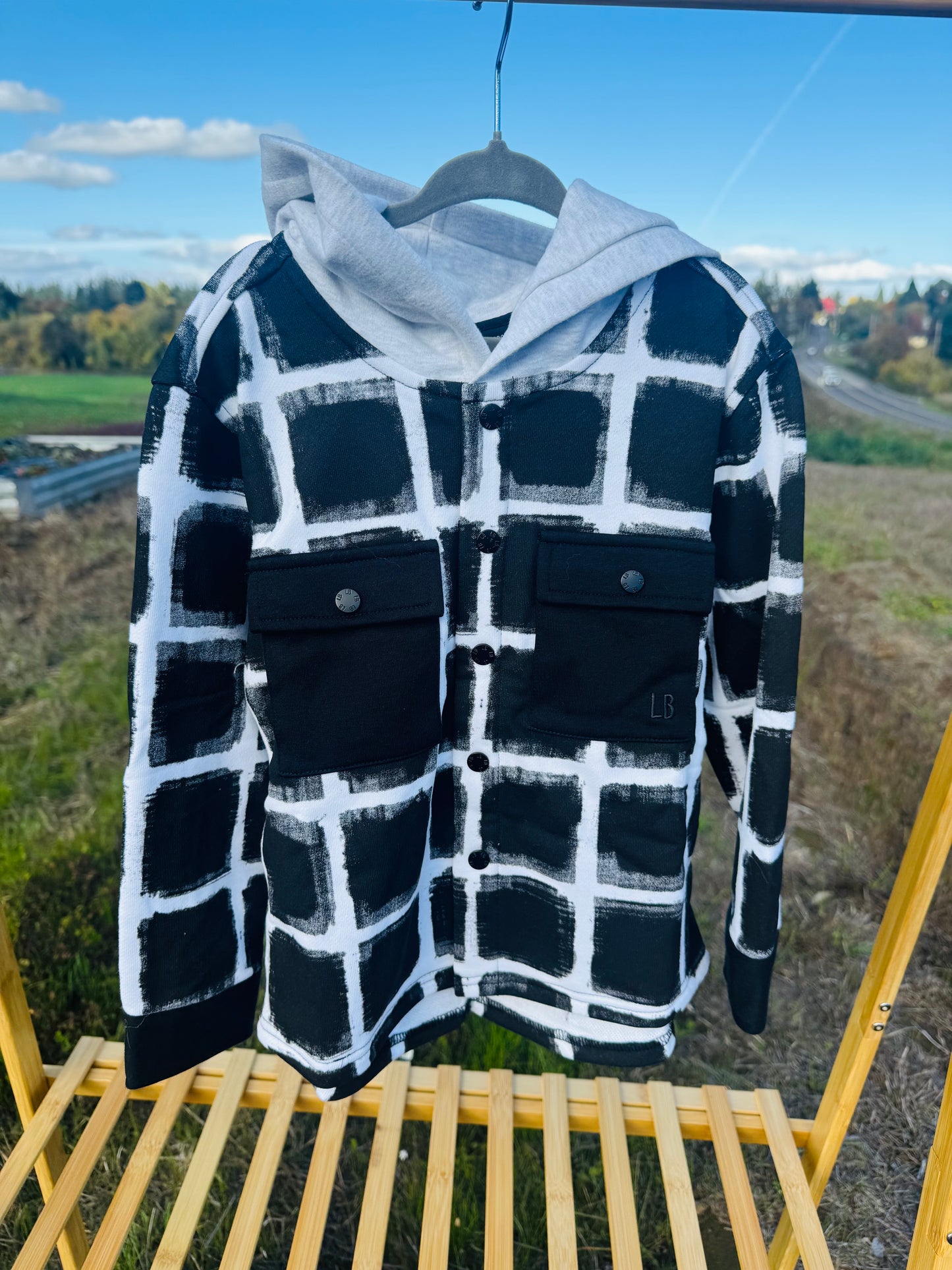 Checkered Snap Jacket