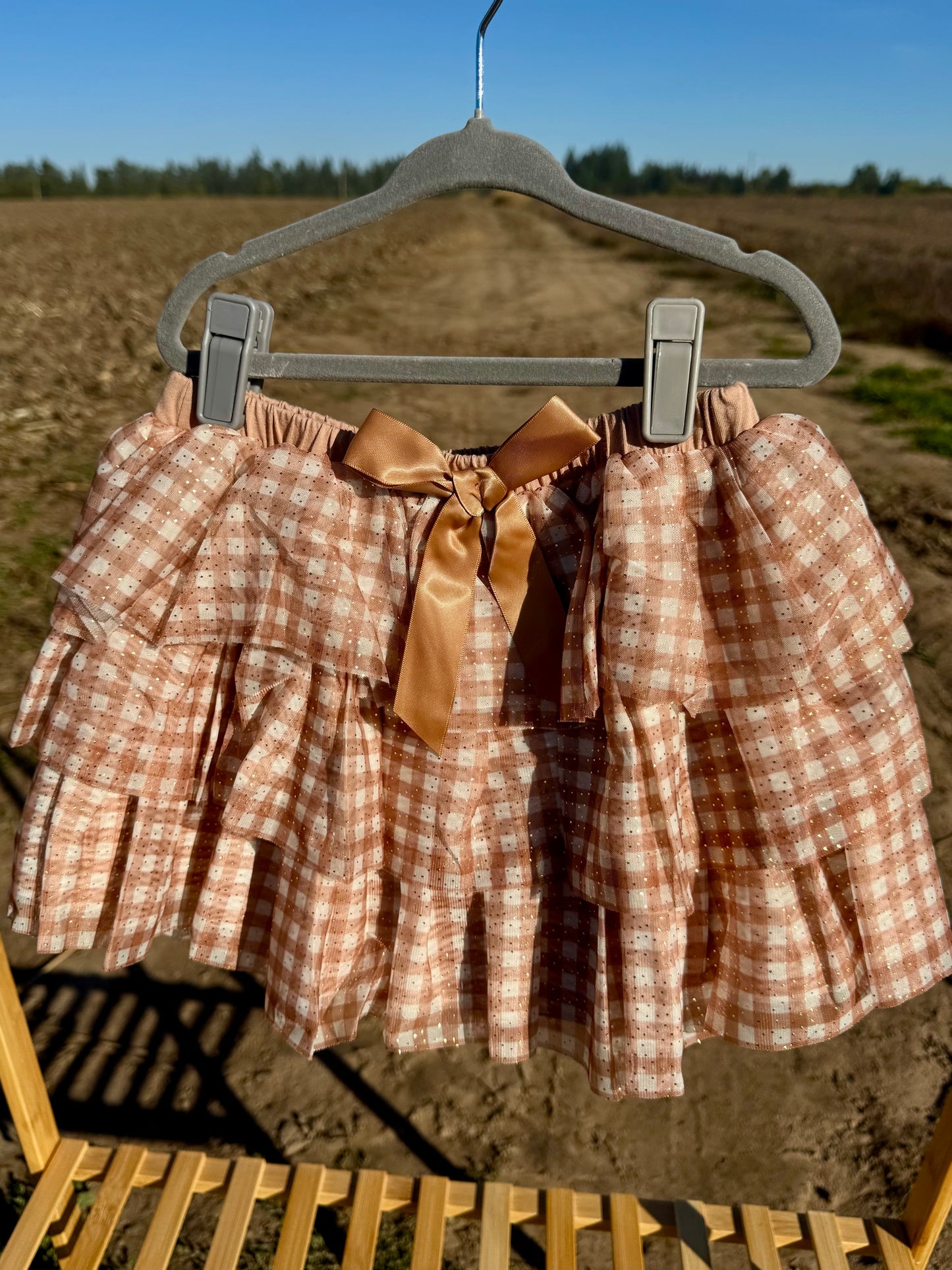 Gingham Tulle Skirt