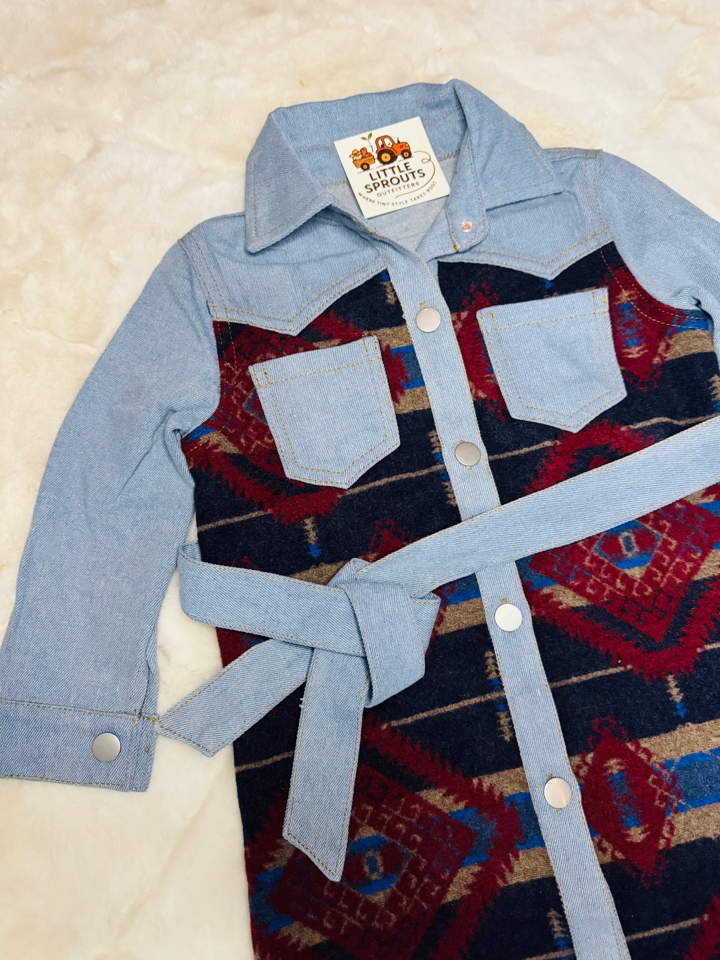 Southwestern Denim Dress