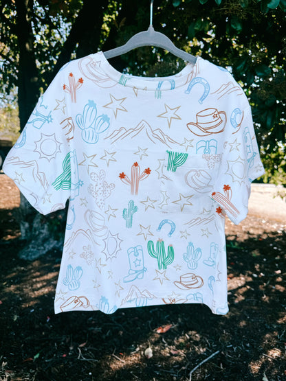 Western Stamp Pocket Tee | Boys