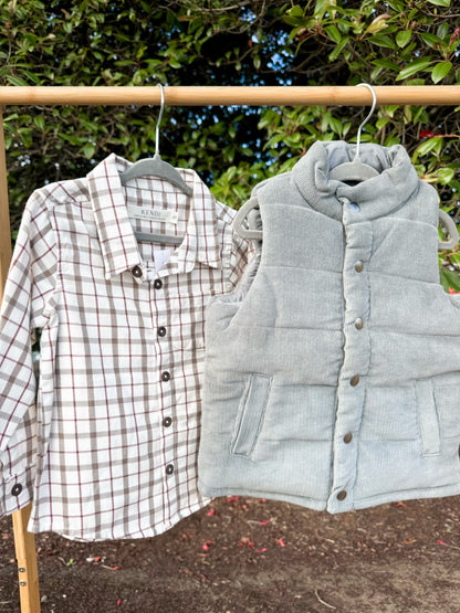 Poplin Plaid Shirt | Boys