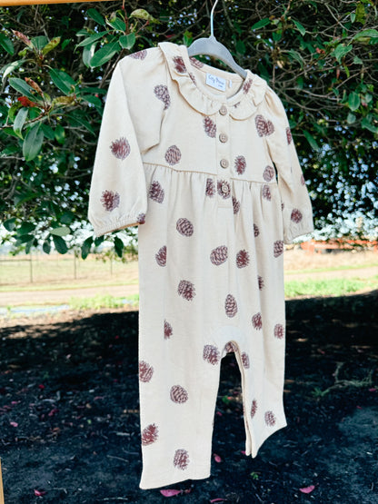 Pinecone Frill Collar Romper | Girls